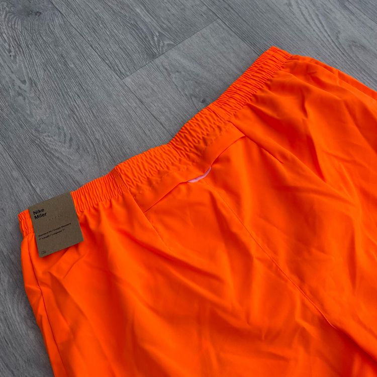Nike Dri Fit Miler Top and 7" Challenger Running Shorts Set - Total Orange image 9