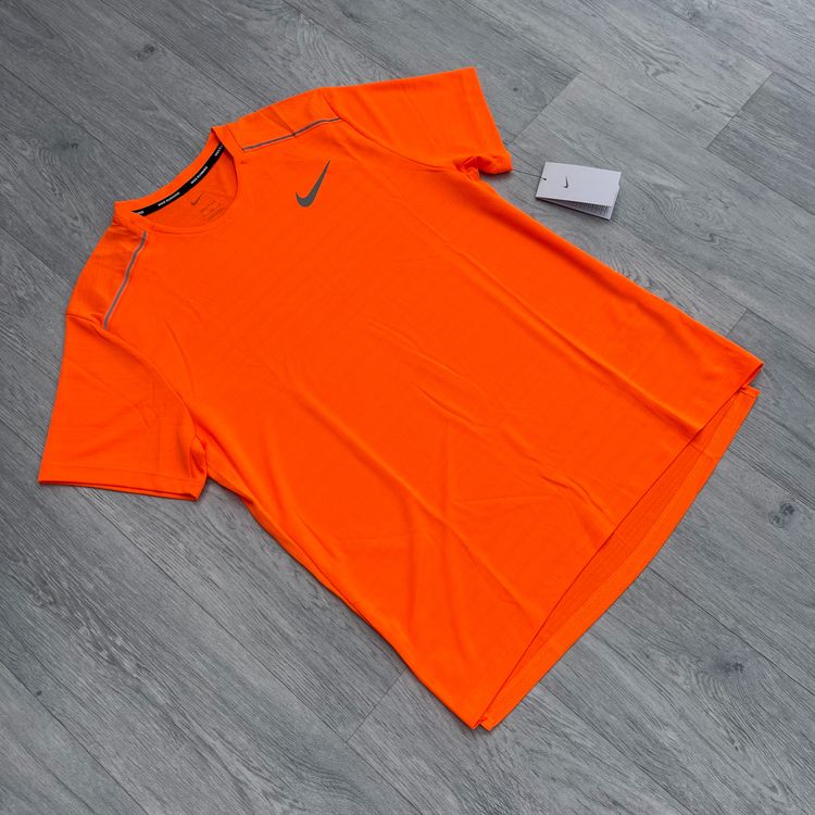 Nike Dri Fit Miler Top and 7" Challenger Running Shorts Set - Total Orange image 2