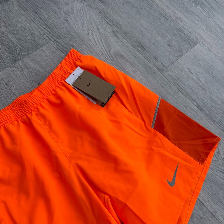 Nike Dri Fit Miler Top and 7" Challenger Running Shorts Set - Total Orange image 7