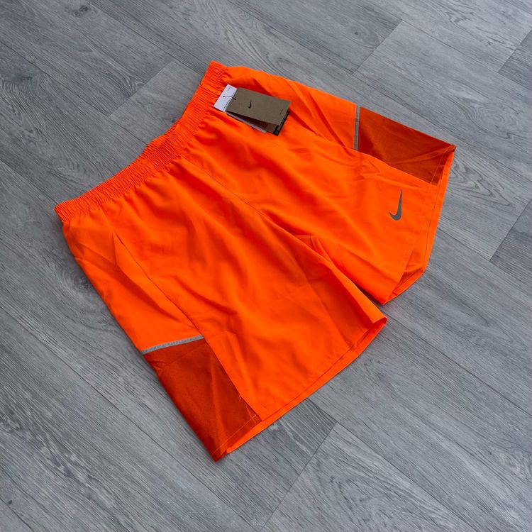 Nike Dri Fit Miler Top and 7" Challenger Running Shorts Set - Total Orange image 6