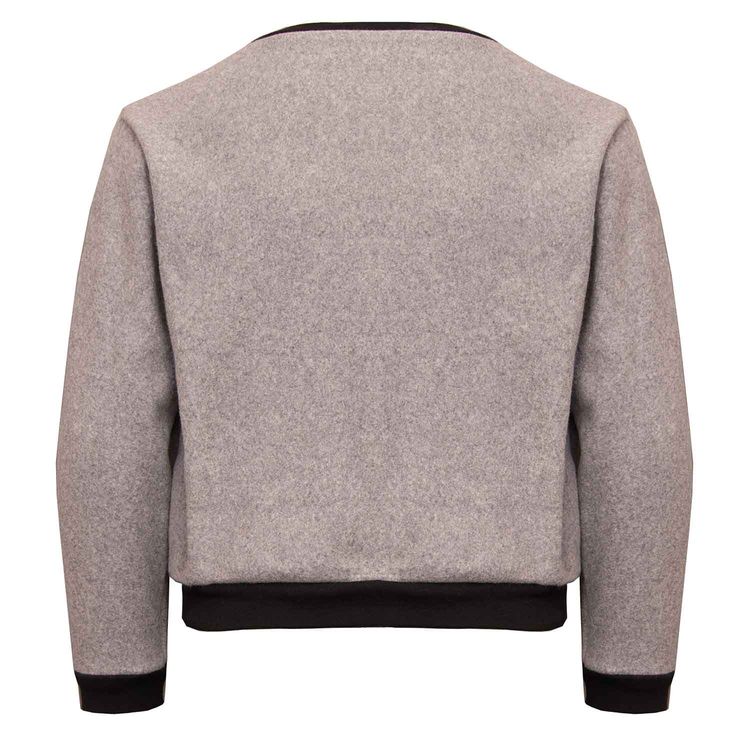 Grey Fleece Sweatshirt with Dragon Appliqué 2