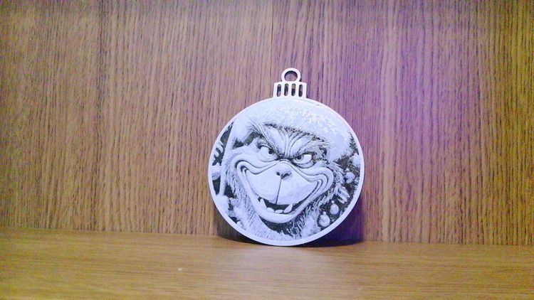 Other Round Ornament With Grinch Face Design product image