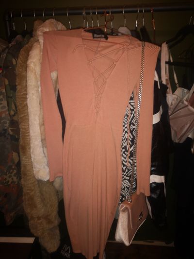 Brown Long Sleeve Dress