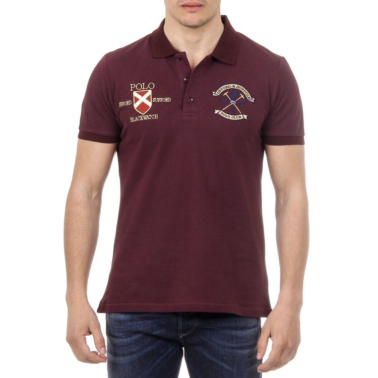 Ufford and Suffolk Polo Shirt US007 BORDEAUX