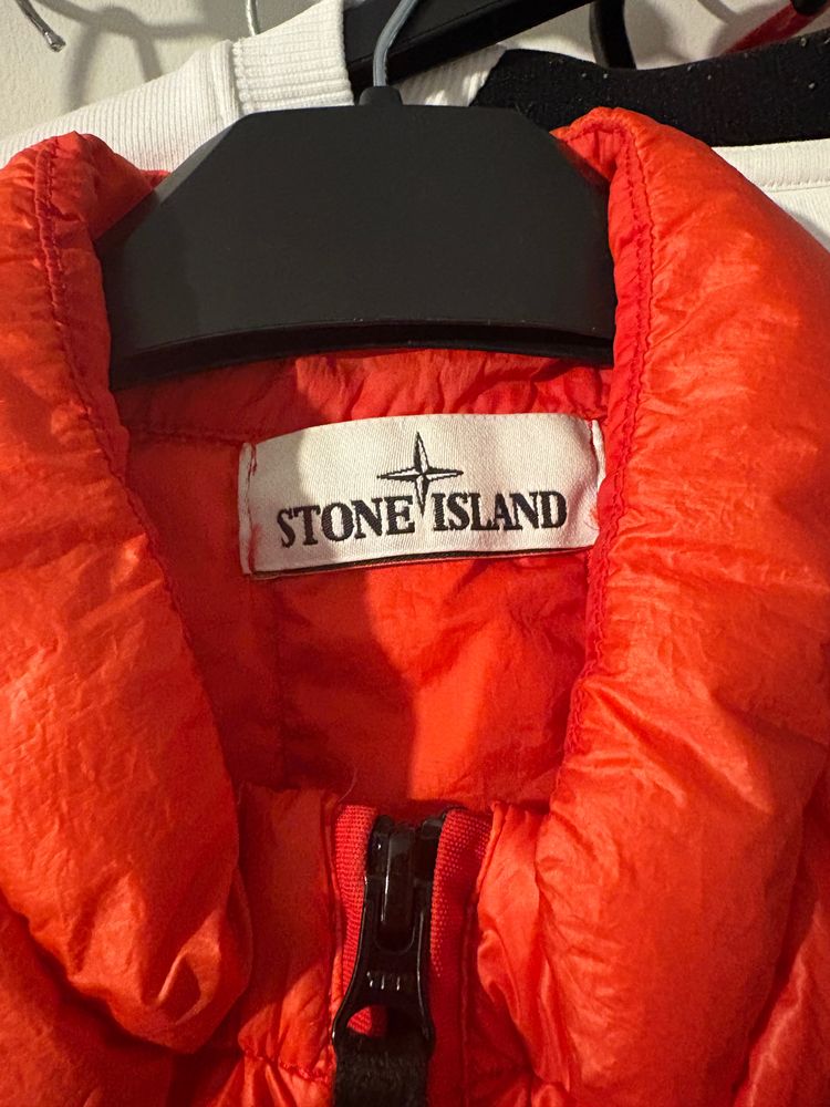 Stone Island orange puffer vest image 2