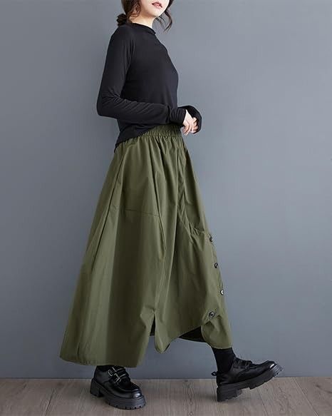 Olive Green Long Skirt image 3