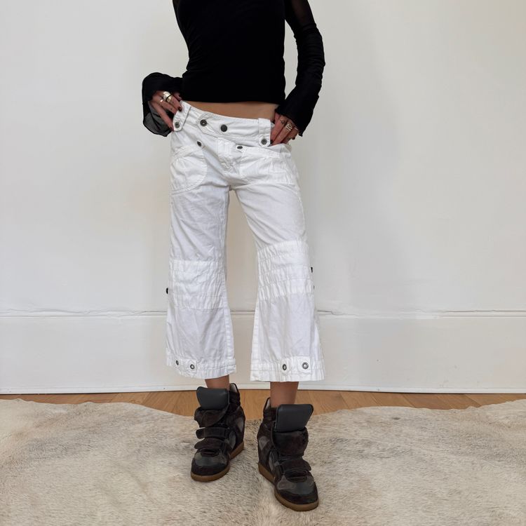 DIESEL white cropped pants