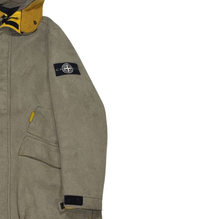 Stone Island Man Made Suede Grey Coats obraz 7