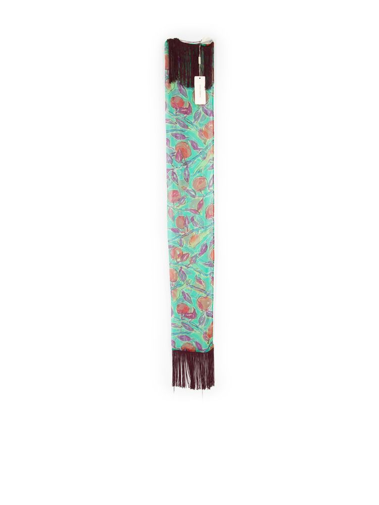 Apple Print Silk Scarf