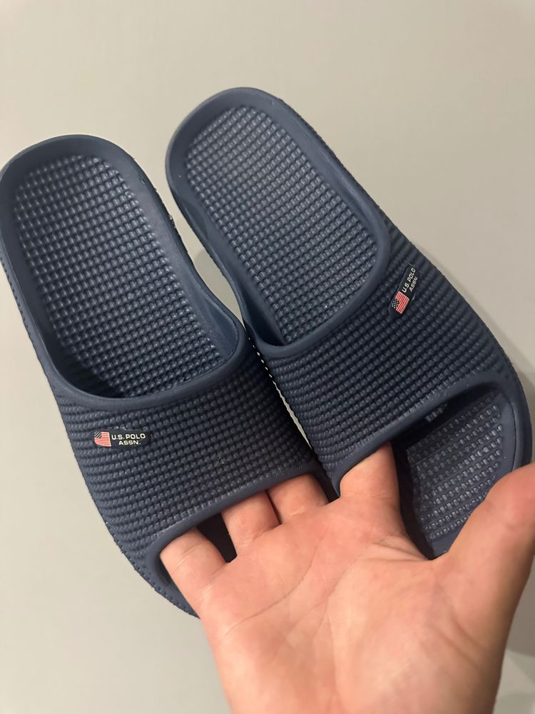 U.S. Polo Assn. Navy Blue Slide Sandals image 1