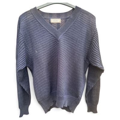 Yves Saint Laurent men's sweater in navy linen