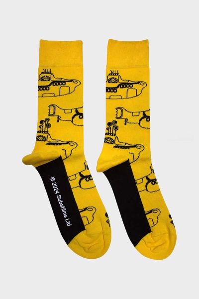 The Beatles Yellow Submarine Sub Outline Repeat Ankle Socks 1