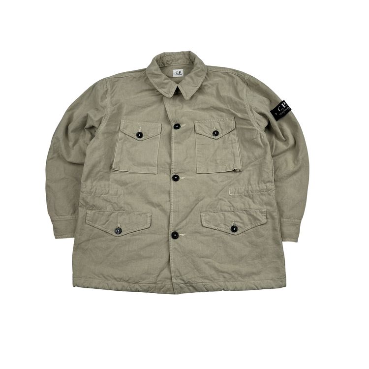 CP Company Vintage 90's Beige Lightweight Junior Buttoned Jacket - XS image 1