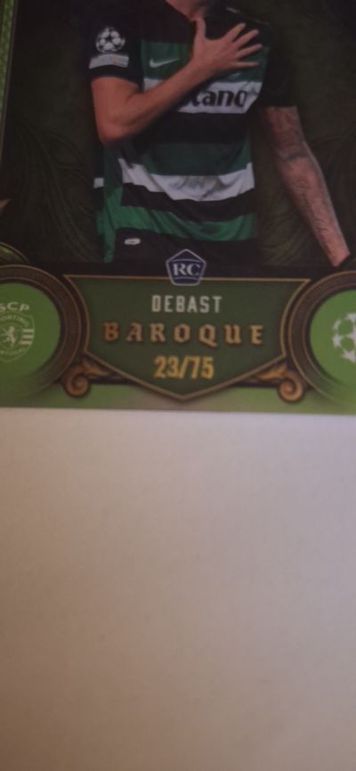 Zeno Debast Topps Total Football 2024-25 Baroque RC /75 Sporting Lisbon Football Card Mint 3
