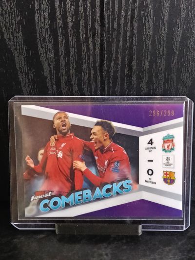 Topps Finest Comebacks Liverpool Fc Vs Fc Barcelona /299