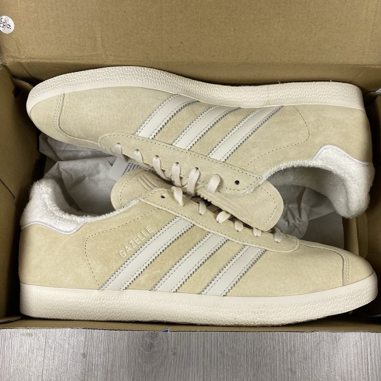 Adidas Originals Gazelle Size UK 9.5 Ecru Tint Beige White Men's Trainers EE5501 image 1