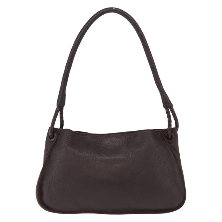 Bottega Veneta Hand Bag Leather Dark Brown Gold Auth ep16802 - Jerrillo image 3