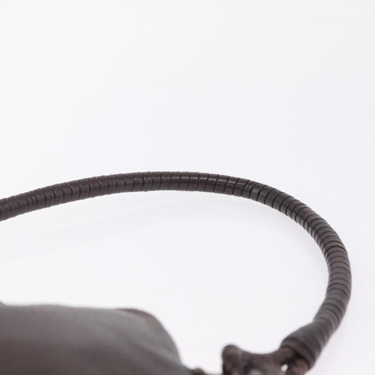 Bottega Veneta Hand Bag Leather Dark Brown Gold Auth ep16802 - Jerrillo image 9