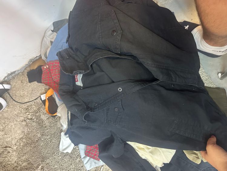 Black Button-Up Shirt levis jacket 