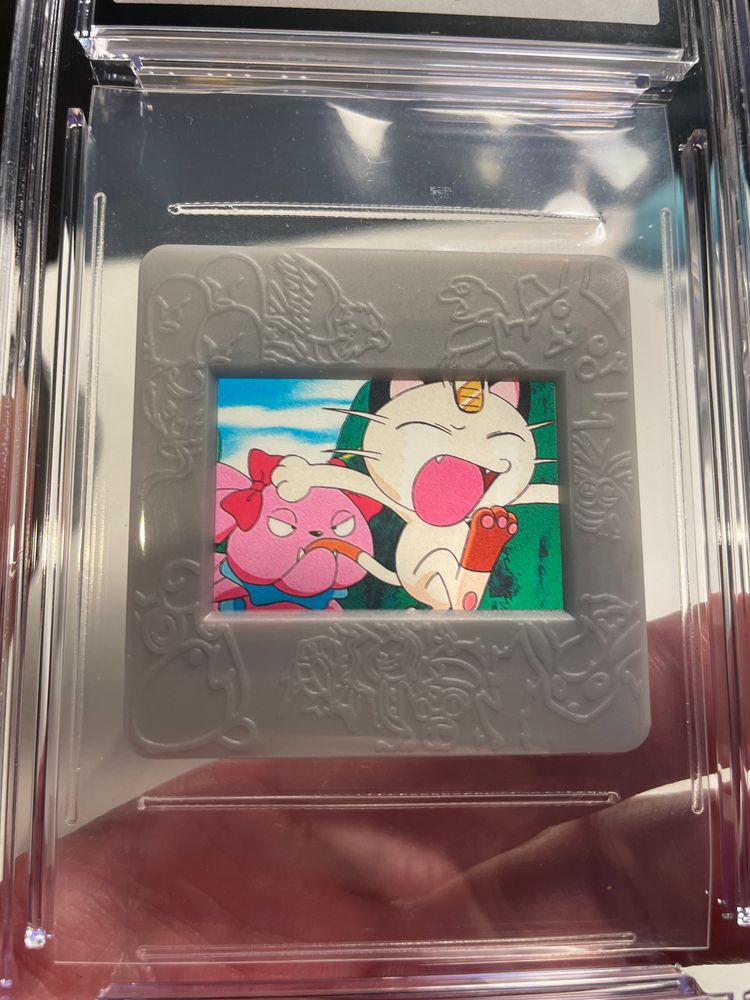 2000 Pokémon Meiji Film Cell Frame Silver Meowth CGC 9 Rare 4