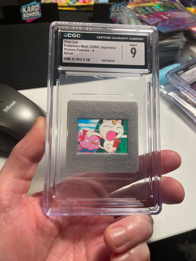 2000 Pokémon Meiji Film Cell Frame Silver Meowth CGC 9 Rare 3