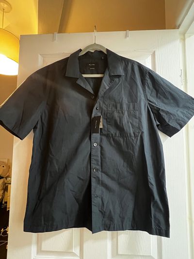 Massimo Dutti Black Short Sleeve Shirt