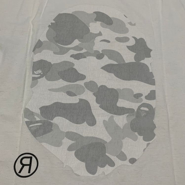 Bape Large Big Ape Head Camo White Tee A Bathing Ape Vintage imagen 10