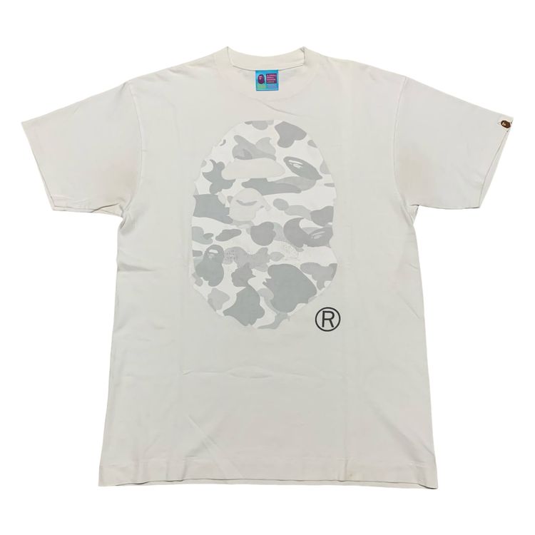 Bape Large Big Ape Head Camo White Tee A Bathing Ape Vintage image 1