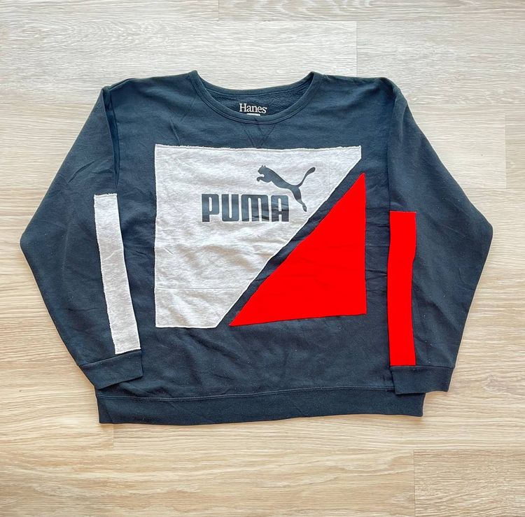 upcycled Puma patch work Sweatshirt