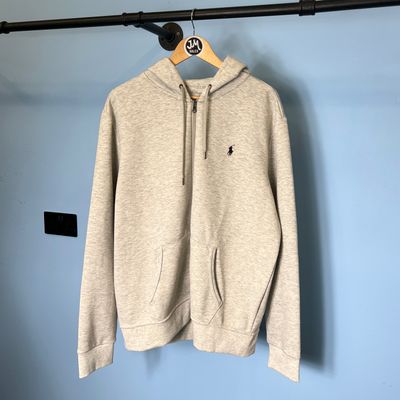 XL / XXL / 3XL BNWT Polo Ralph Lauren Grey Zip-Up Hoodie