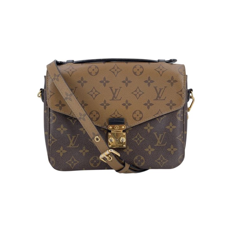 Louis Vuitton Brown Canvas Pochette Metis Reverse Crossbody Hand Bag image 1