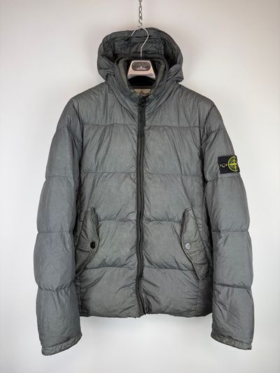 Giacca Garment Dyed Crinkle Reps Down Stone Island