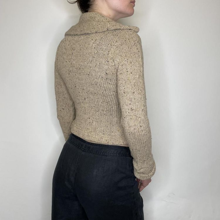 90s 00s dual zip brown jumper  imagen 1