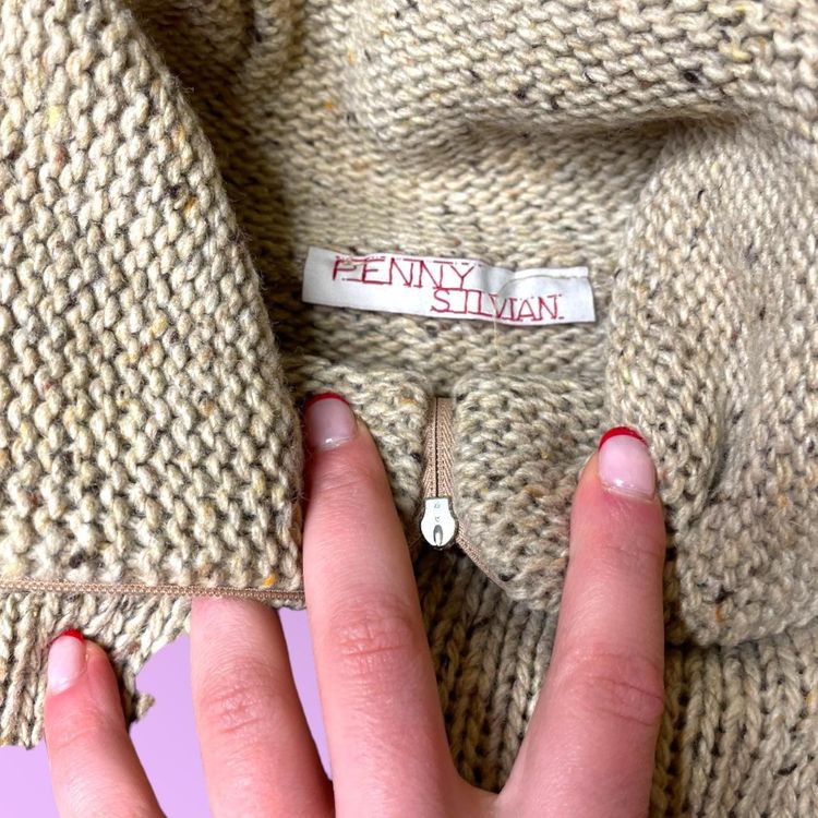90s 00s dual zip brown jumper  imagen 3