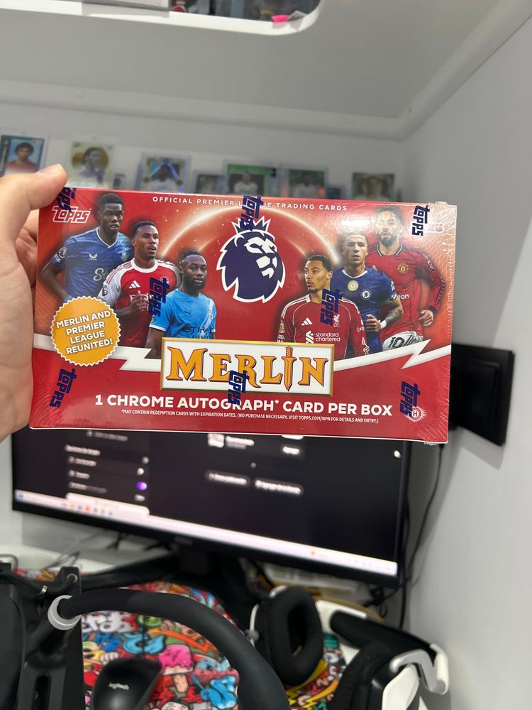 SPOTS Topps Merlin Premier League Chrome Autograph Trading Card Box