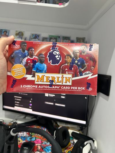 SPOTS Topps Merlin Premier League Chrome Autograph Trading Card Box
