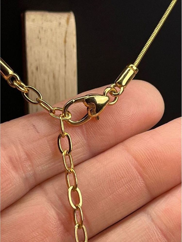 Gold Necklace With Clover Pendant image 2