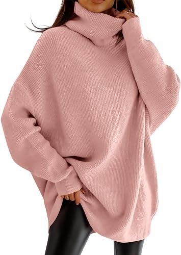 Immagine di Pink Oversized Turtleneck Sweater 3