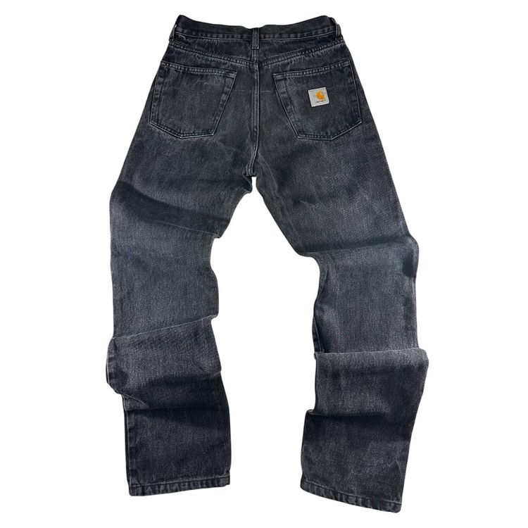 Carhartt Black Washed Denim Jeans Klondike Pant Vintage Iconic Uomo/Donna (40/42 IT) image 1