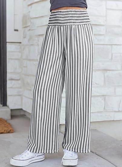 Striped Wide-Leg Pants image 2