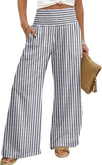 Striped Wide-Leg Pants image 4