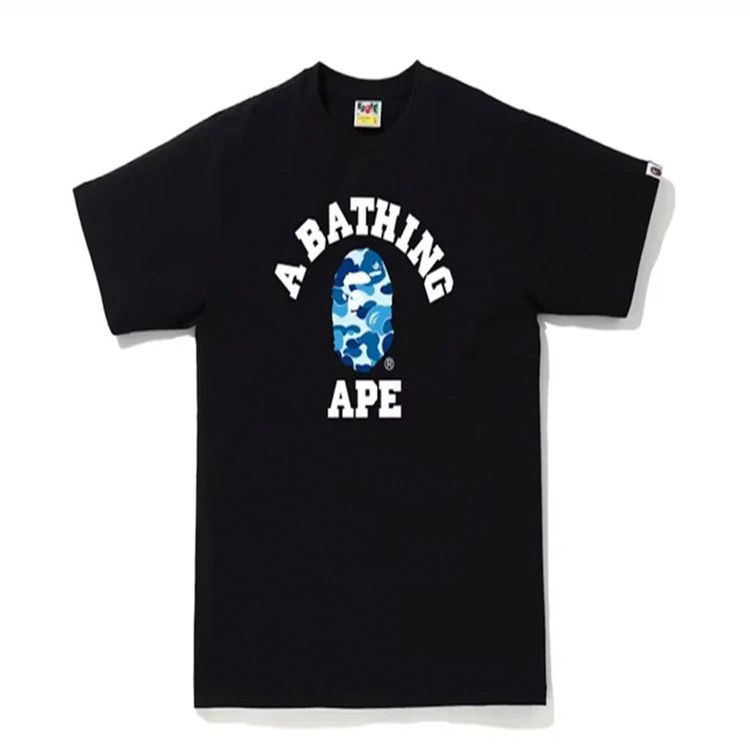 BAPE ABC Camo College Tee - Black/Blue image 1