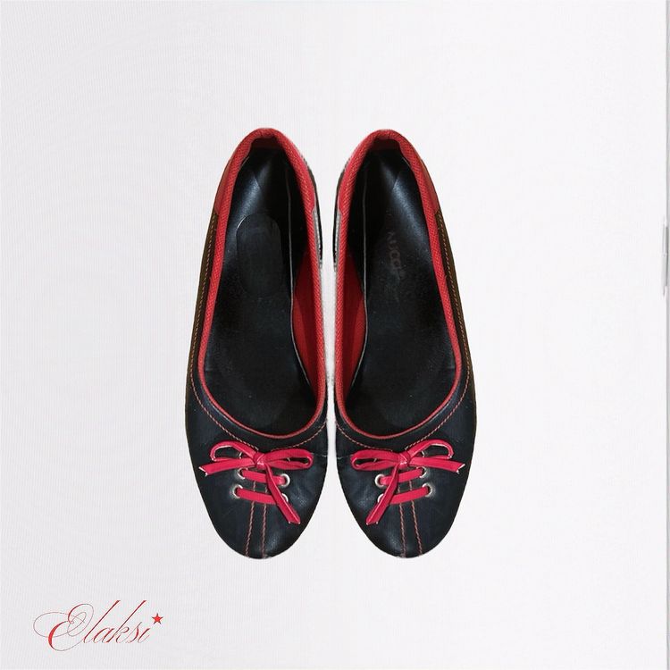 Other y2k black and red ballet flats with corset toe  product image