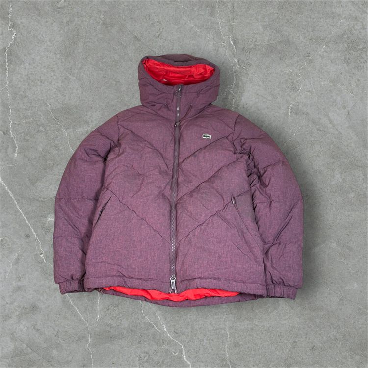 Lacoste Purple Puffer Jacket With Hood