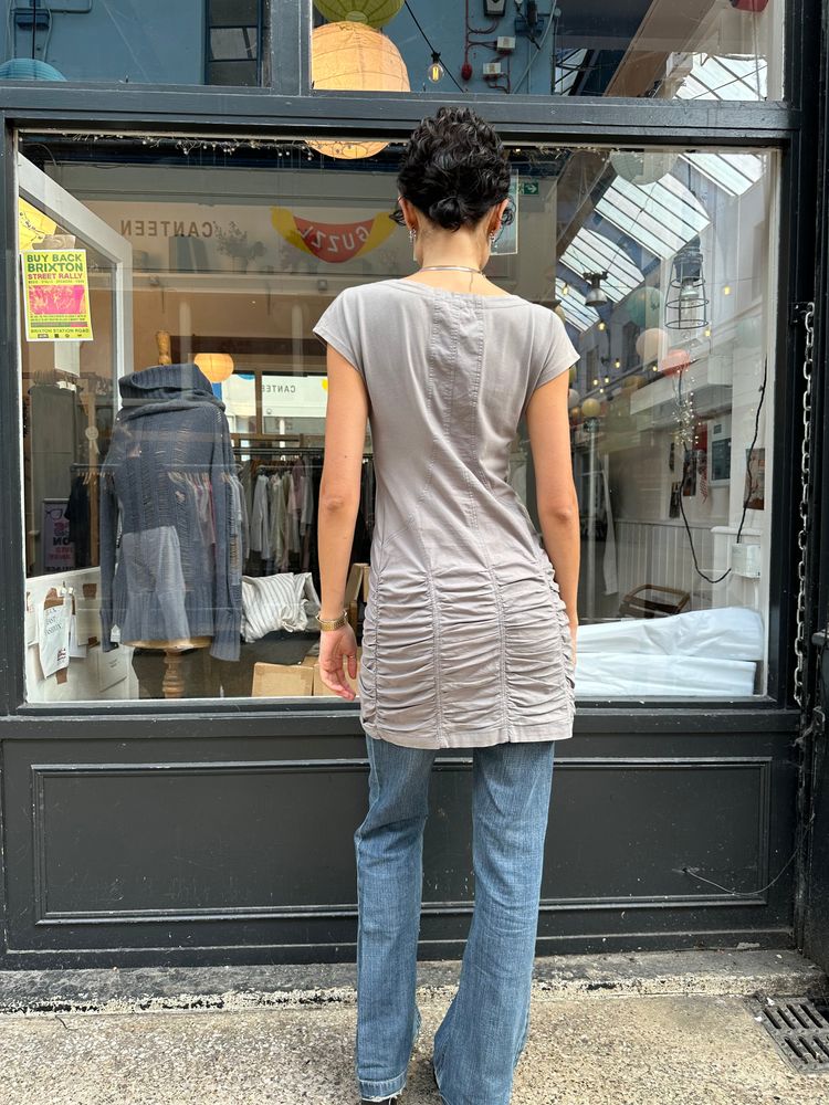 Grey ruched Tunic obraz 2