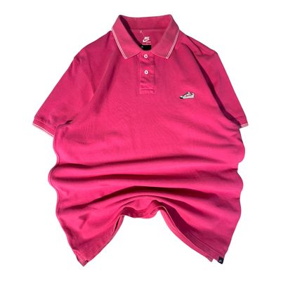 Nike Vtg Sportswear Pink Polo Shirt(L)
