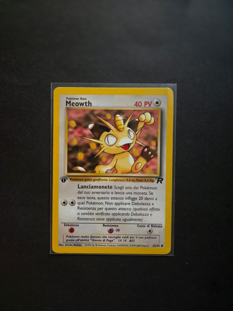 Meowth 62/82 1st Ed. Team Rocket IT obraz 1