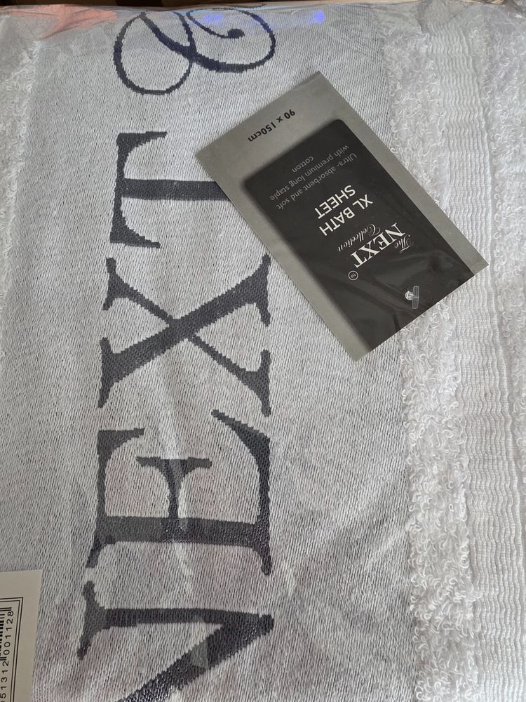 Pack of 3 White Next Xl Bath Sheet Price marked £49 image 2
