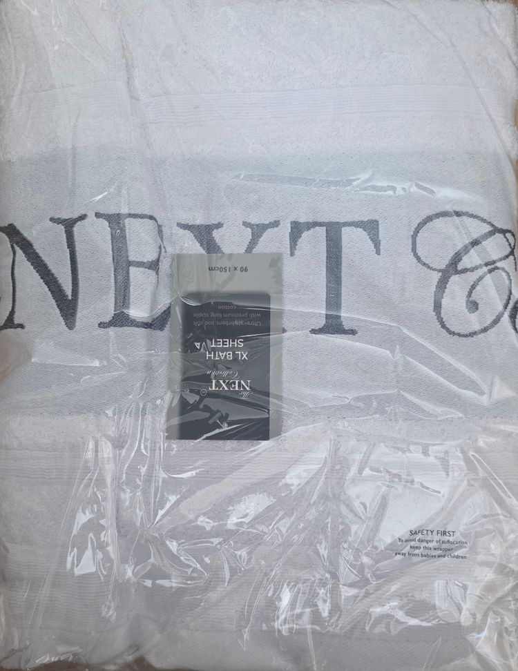 Pack of 3 White Next Xl Bath Sheet Price marked £49 image 3