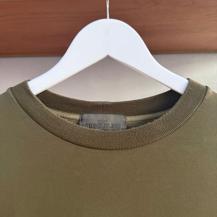 Stone Island Crewneck Ghost Sweatshirt | Green | L  24 P2P (approx) obraz 3